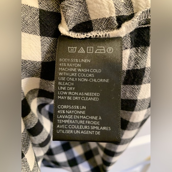 BDG Urban Outfitters Black & White Gingham Crop TShirt Size M - Picture 4 of 7